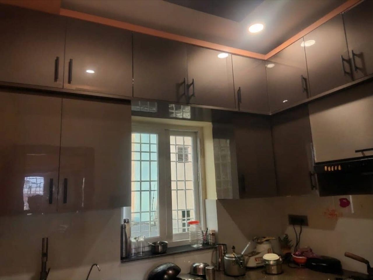 High-Gloss Modular Kitchen Cabinetry